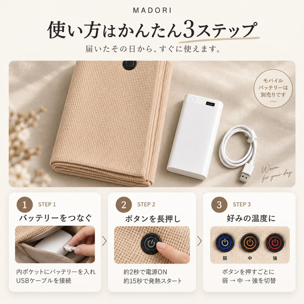 使い方はかんたん3ステップ