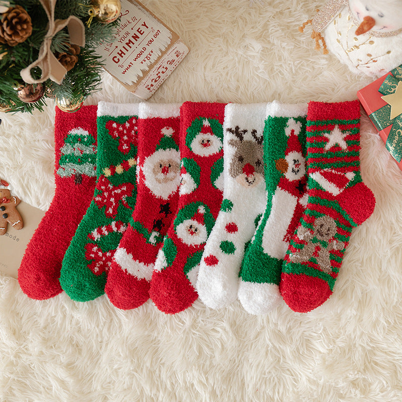もこもこクリスマスソックス 7デザイン