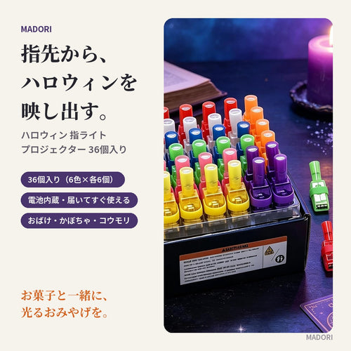ハロウィン 指ライト 36個入り（KV）
